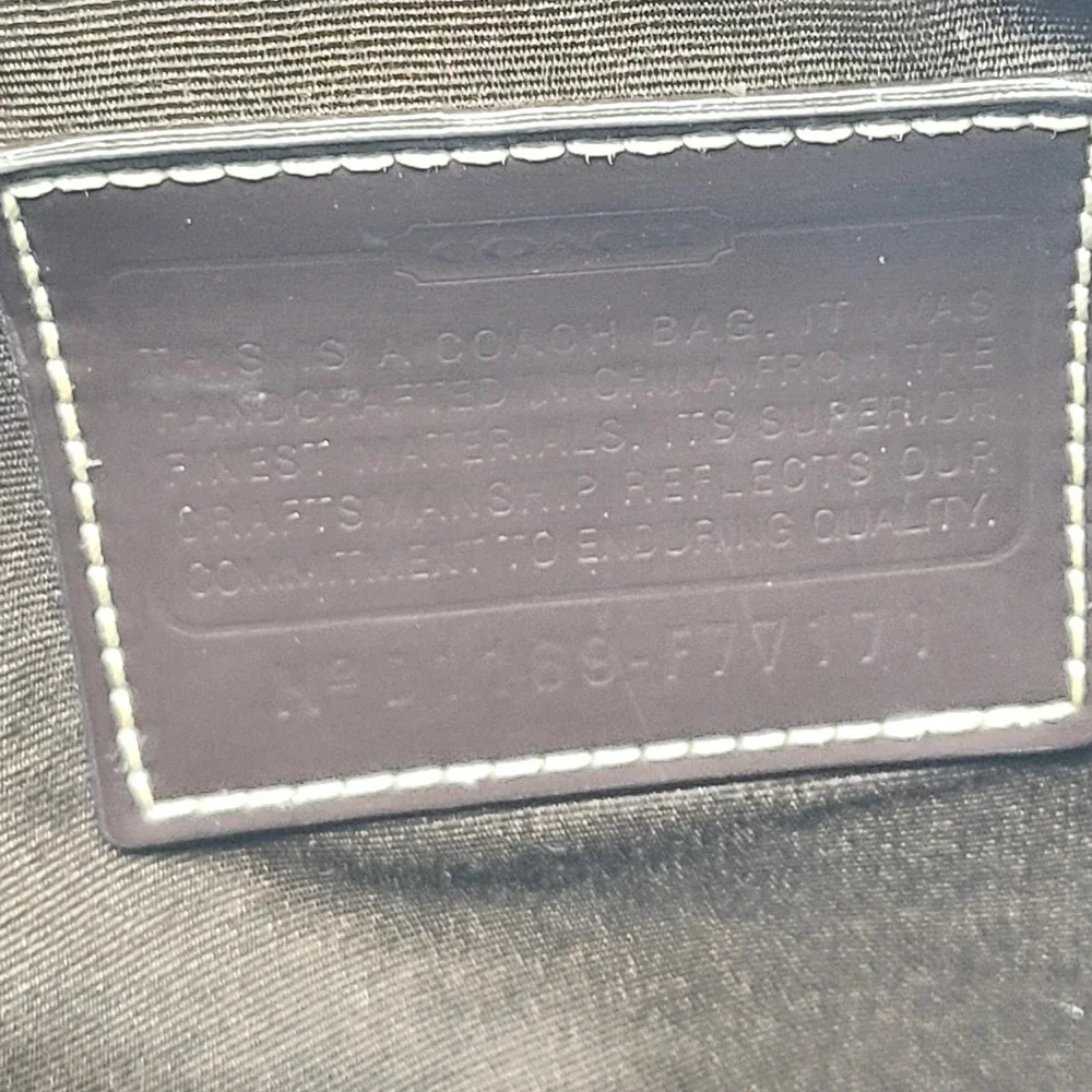 Coach Signature Logo Jaqaurd Fabric Tan And Brown‎ Stripe Backpack